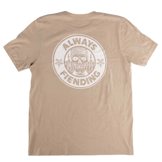 fiend garrett reynolds always fiending bmx t-shirt tan backyard bmx