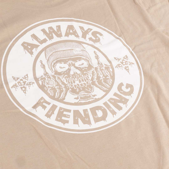 fiend garrett reynolds always fiending bmx t-shirt tan backyard bmx