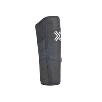 Black protective sleeve with a brand logo on a white background