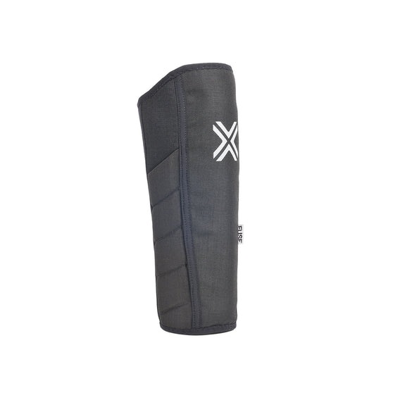 Black protective sleeve with a brand logo on a white background