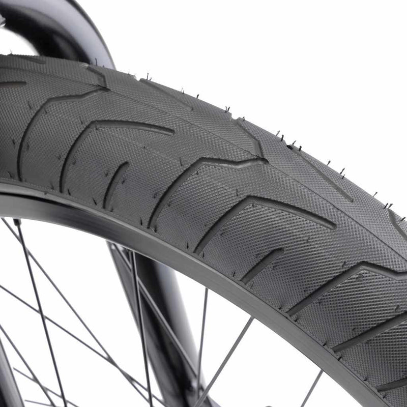 Close up of Kink Sever 20" tyre on a Kink Gap BMX bike