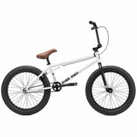 Side view of Kink Gap 20 inch BMX bike in Terrazzo White photographed on a white background