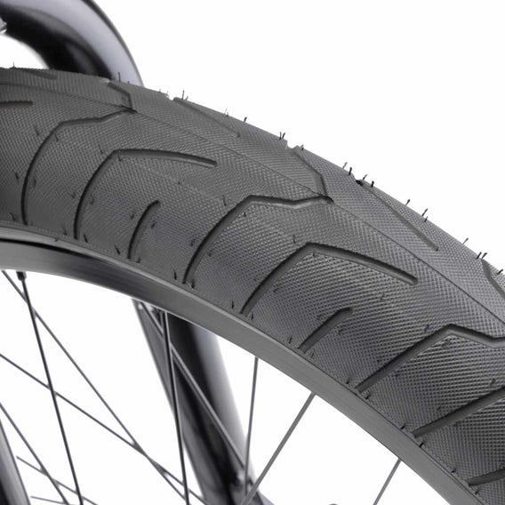 Close up of Kink Sever 20" tyre on a Kink Whip BMX bike