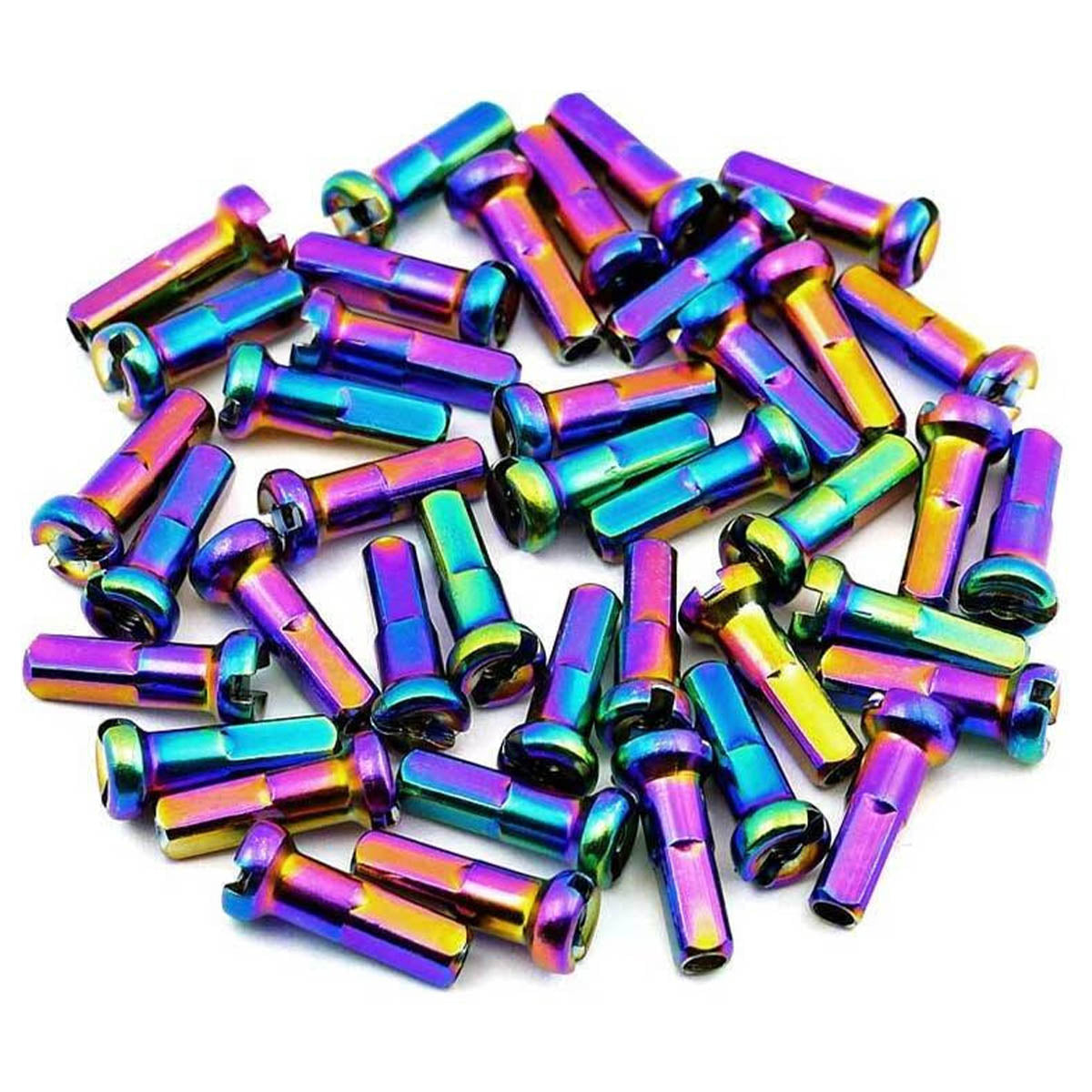 TLC Brass Spoke Nipples - Oil Slick