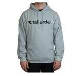 Tall Order Font Hooded Sweatshirt - Grey
