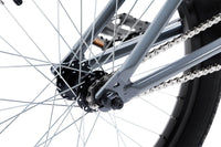 Tribal Trap Grey BMX rear hub and dropout on a white background