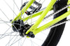 Tribal Trap Neon Yelow BMX rear hub and dropout on a white background