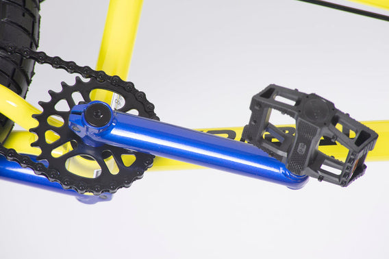 Tribal Trap 20" BMX - Yellow With Blue Parts