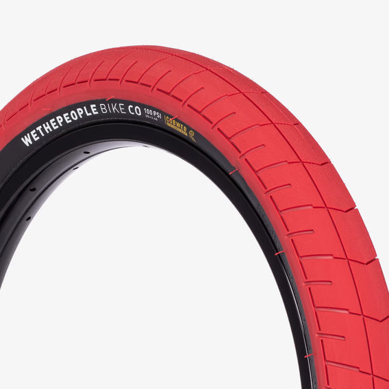 We The People Activate 100 PSI Tyre - Red With Black Sidewall 2.40"