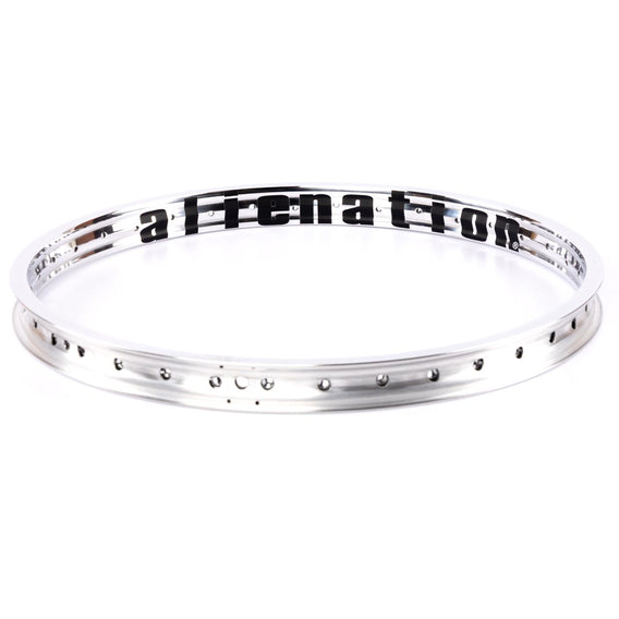 Alienation Felon TCS Rim - Polished Silver 36 Hole laid flat