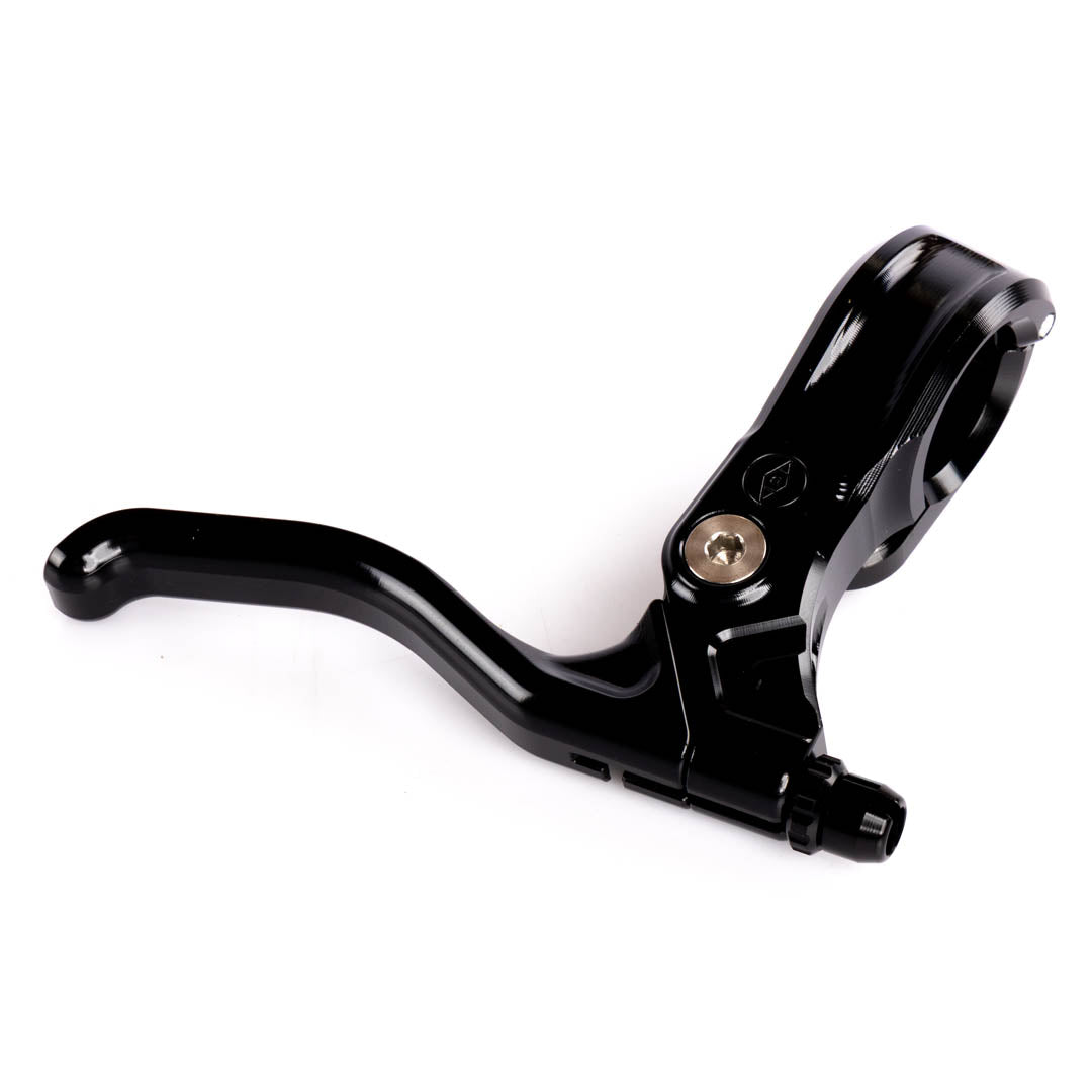Alienation Fulcrum Brake Lever Right Hand Black showing the CNC machined finish and barrel adjuster.