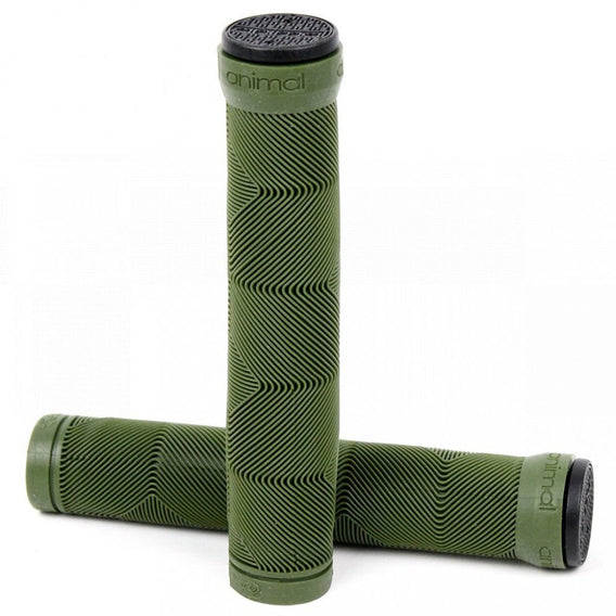 Animal Bikes Edwin V2 Flangeless Grips - Army Green