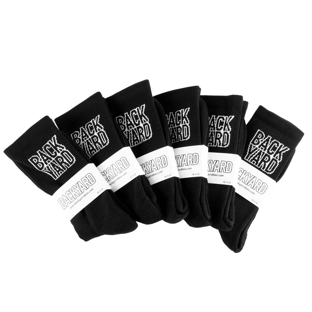 backyard black bmx socks