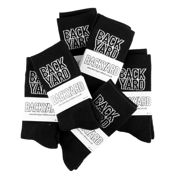 backyard black bmx socks