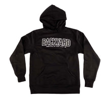backyard since 89 polytech water resistant black bmx hoodie
