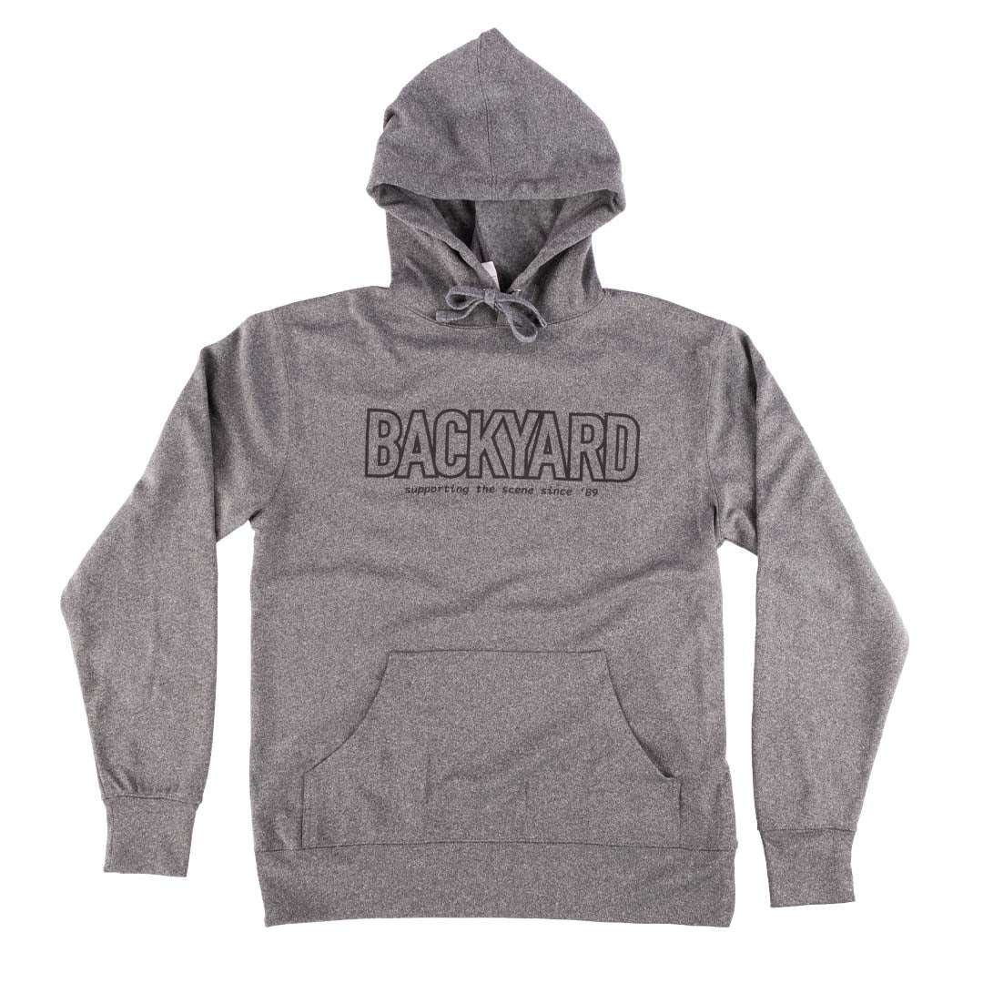 backyard polytech water resistant grey bmx hoodie