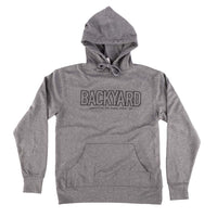 backyard polytech water resistant grey bmx hoodie