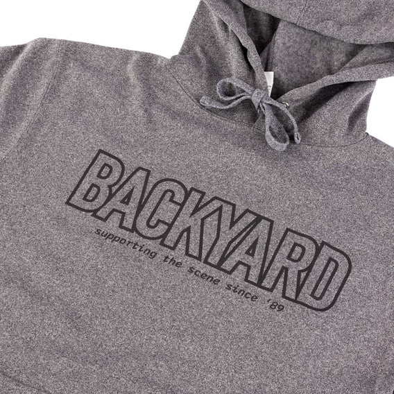 backyard polytech water resistant grey bmx hoodie