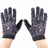 Fist Handwear Chapter 20 Mercy Gloves - Black / Grey pair top detail | Backyard UK BMX Shop