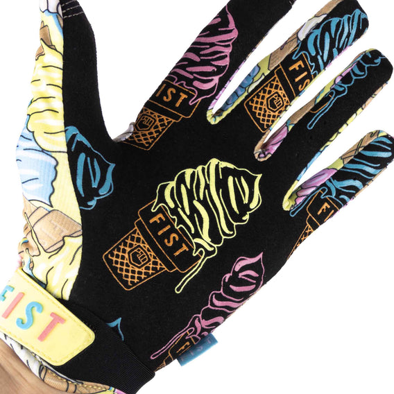 Fist Handwear Chapter 19 Soft Serve Gloves inside left palm design detail | Backyard UK BMX Shop