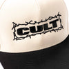 Cult Bolts Cap - Cream / Black | Backyard UK BMX Shop