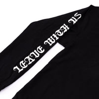 Cult Leave With Us Long Sleeve T-Shirt - Black Sleeve | Backyard UK BMX Shop