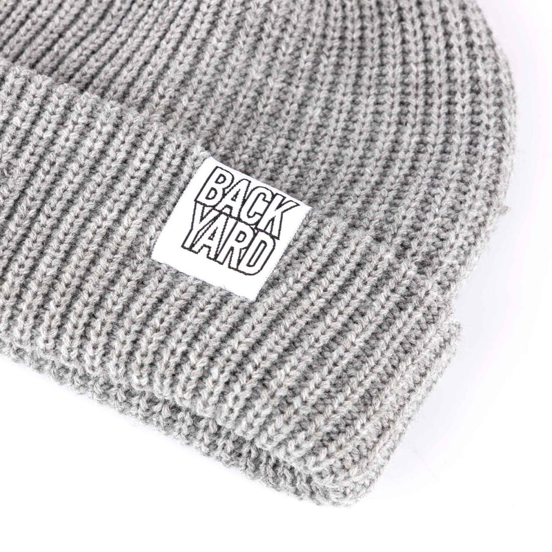 Backyard BMX Logo Beanie - Grey tag detail