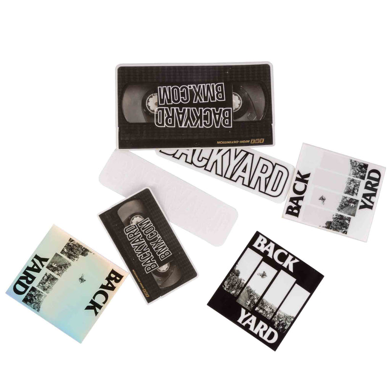 Backyard BMX Stickers 7 Pack spread