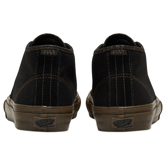 Cult x Vans Authentic Mid Shoes - Black Back | Backyard UK BMX Shop