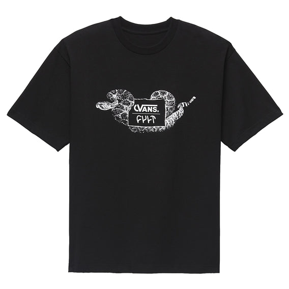 Cult x Vans Snake T-Shirt - Black Front | Backyard UK BMX Shop