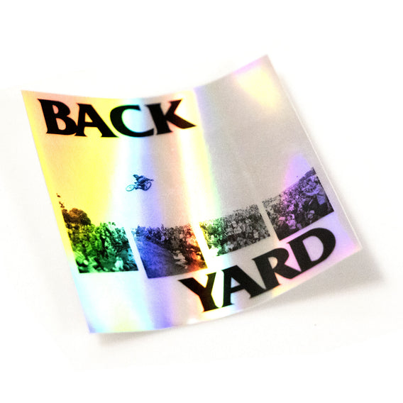 Backyard BMX Flag Sticker - Holographic