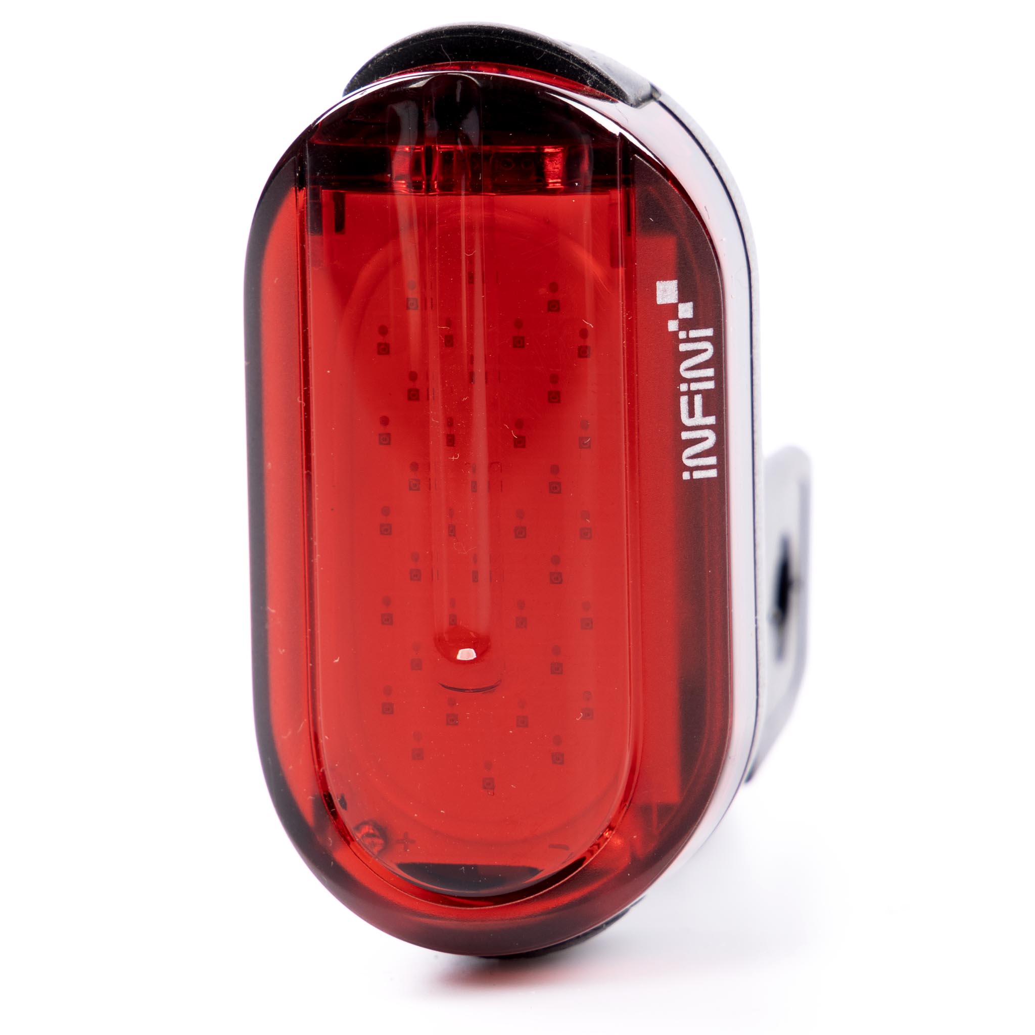 Infini Olley Rechargable Rear Light - Black Red light upright | Backyard UK BMX Shop