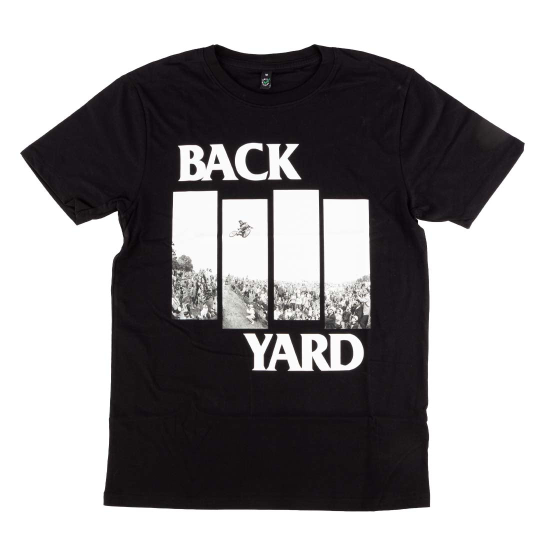 backyard flag black bmx t-shirt