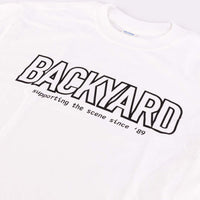 backyard since 89 long sleeve white bmx shirt