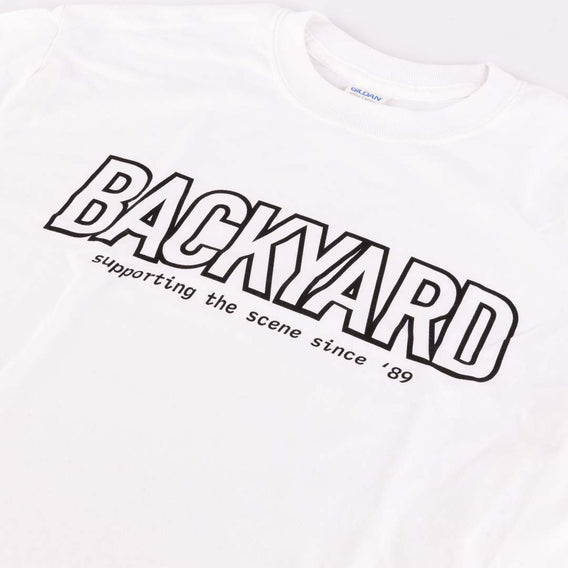 backyard since 89 long sleeve white bmx shirt