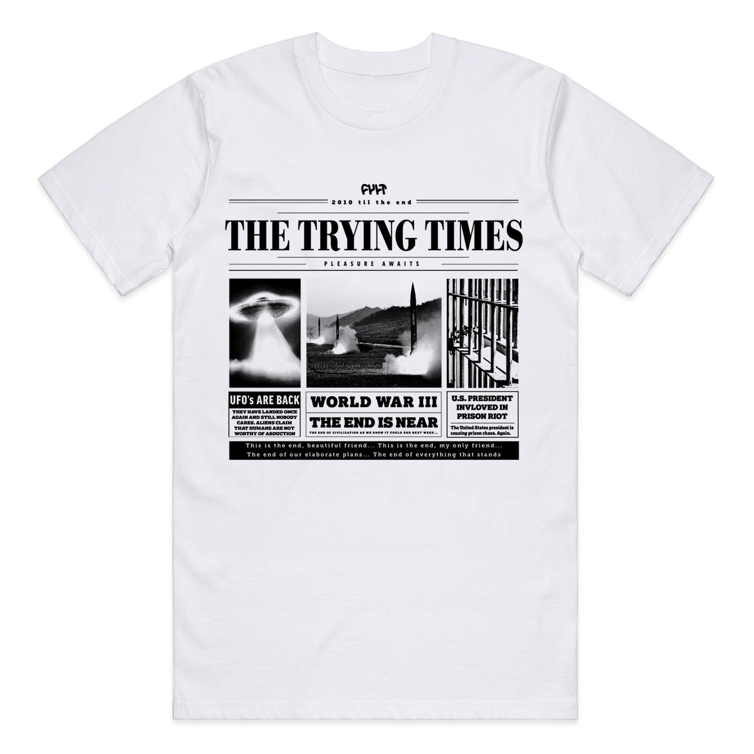 Cult BMX Trying Times T-Shirt - White | Backyard UK Shop