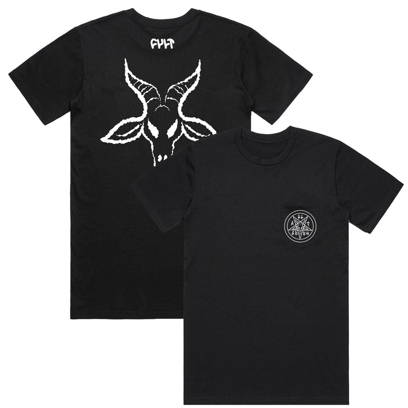 Cult Pentagram Pocket T-Shirt - Black