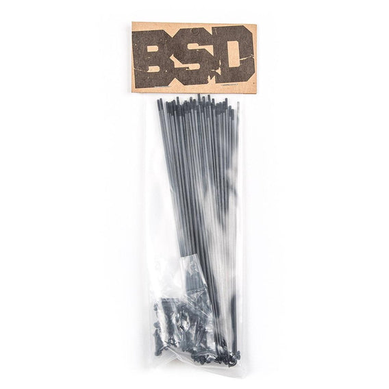 BSD Regular Spokes And Nipples - Black