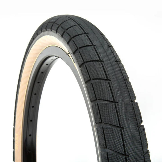 bsd donnasqueak bmx tyre black tanwall