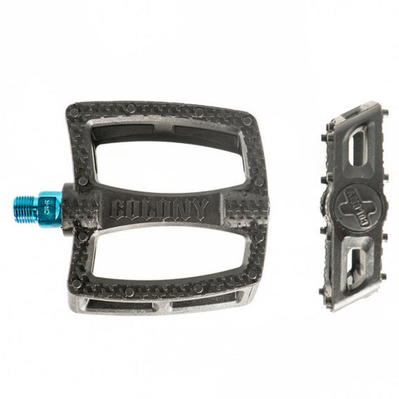 colony fantastic plastic blue bmx pedals