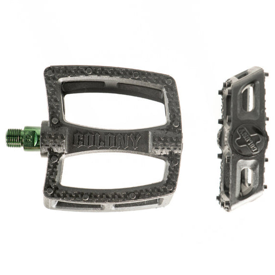 colony fantastic plastic green bmx pedals