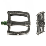 Colony Fantastic Plastic Pedals - Black/Green 9/16"