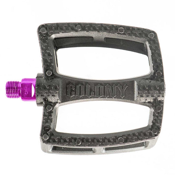 Colony Fantastic Plastic Pedals - Black/Pink 9/16"