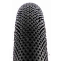 Cult 18" Vans Tyre - Black With White Sidewall And Red Stripe 2.30" tread detail