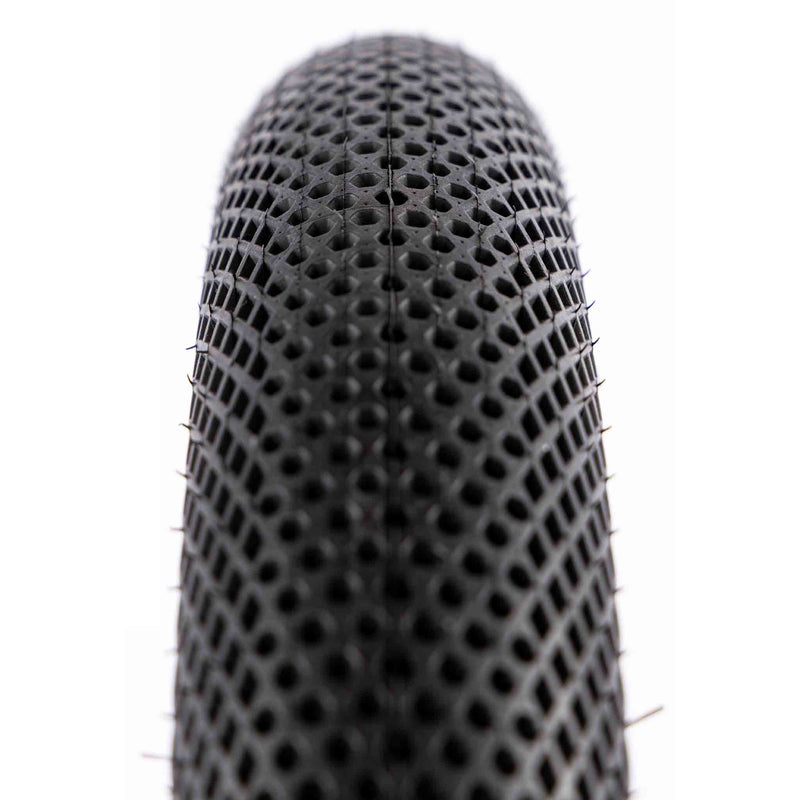 Cult 18" Vans Tyre - Black With White Sidewall And Red Stripe 2.30" tread detail