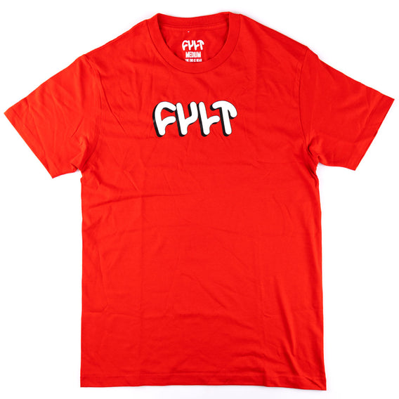 Cult Drop Shadow Tee - Red