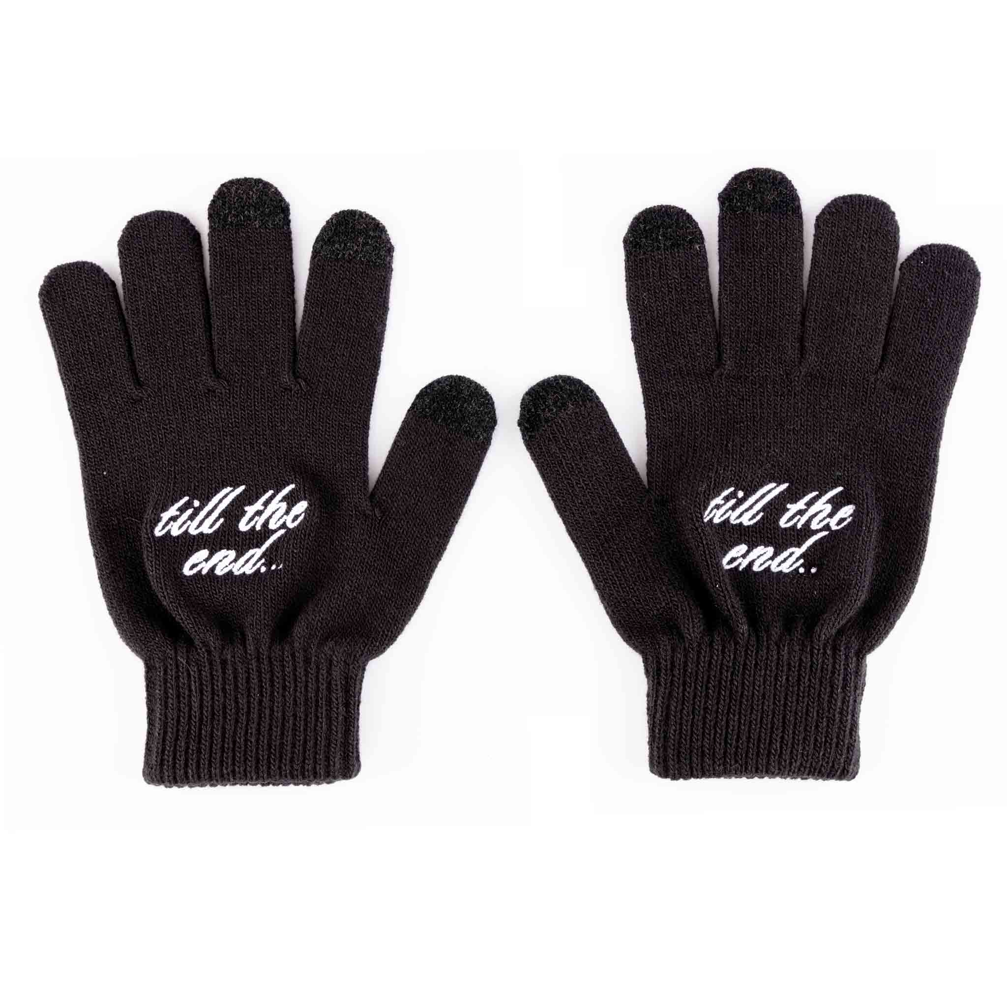 Cult Till The End Gloves - Black top pair