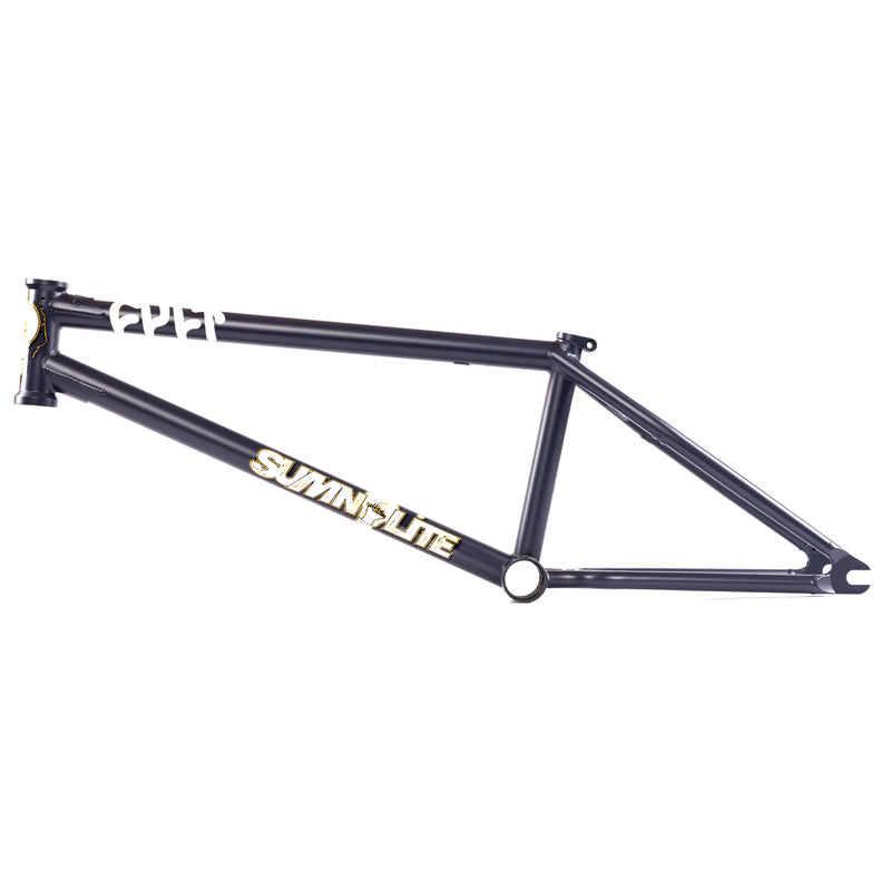 Bicycle frame with 'SUMN Lite' branding on a white background