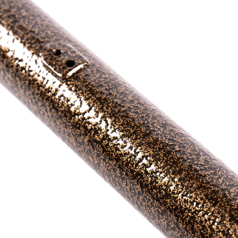 Close-up of a copper vein coloured frame with a textured surface on a white background