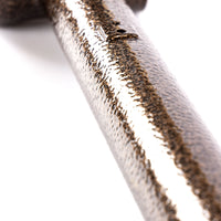 Close-up of a copper vein coloured frame with a textured surface on a white background with shine